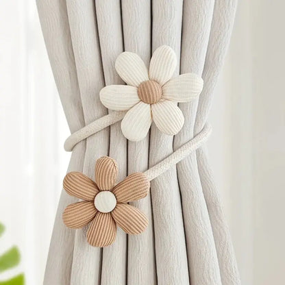 Inovaday 2pc Magnetic Curtain Tiebacks - Decorative Simple Window Decor Ropes & Straps for Securing Gauze Curtains