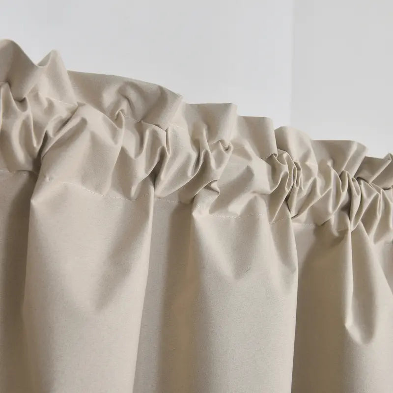 Solid 2-Piece Ultra Soft Blackout Drapes with Metal Rings, 39×20in Full Cover Perforated Heat-Insulated Short Curtains, Machine Washable, Do Not Bleach, Ideal for Bedroom Kitchen Decor