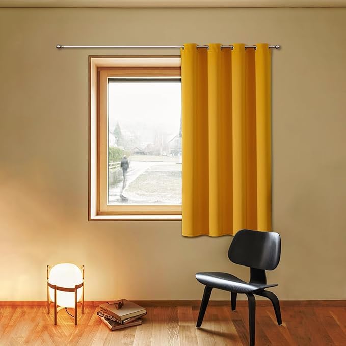 ChrisDowa Blackout Curtains Door Curtain for Doorway Privacy Closet Drapes