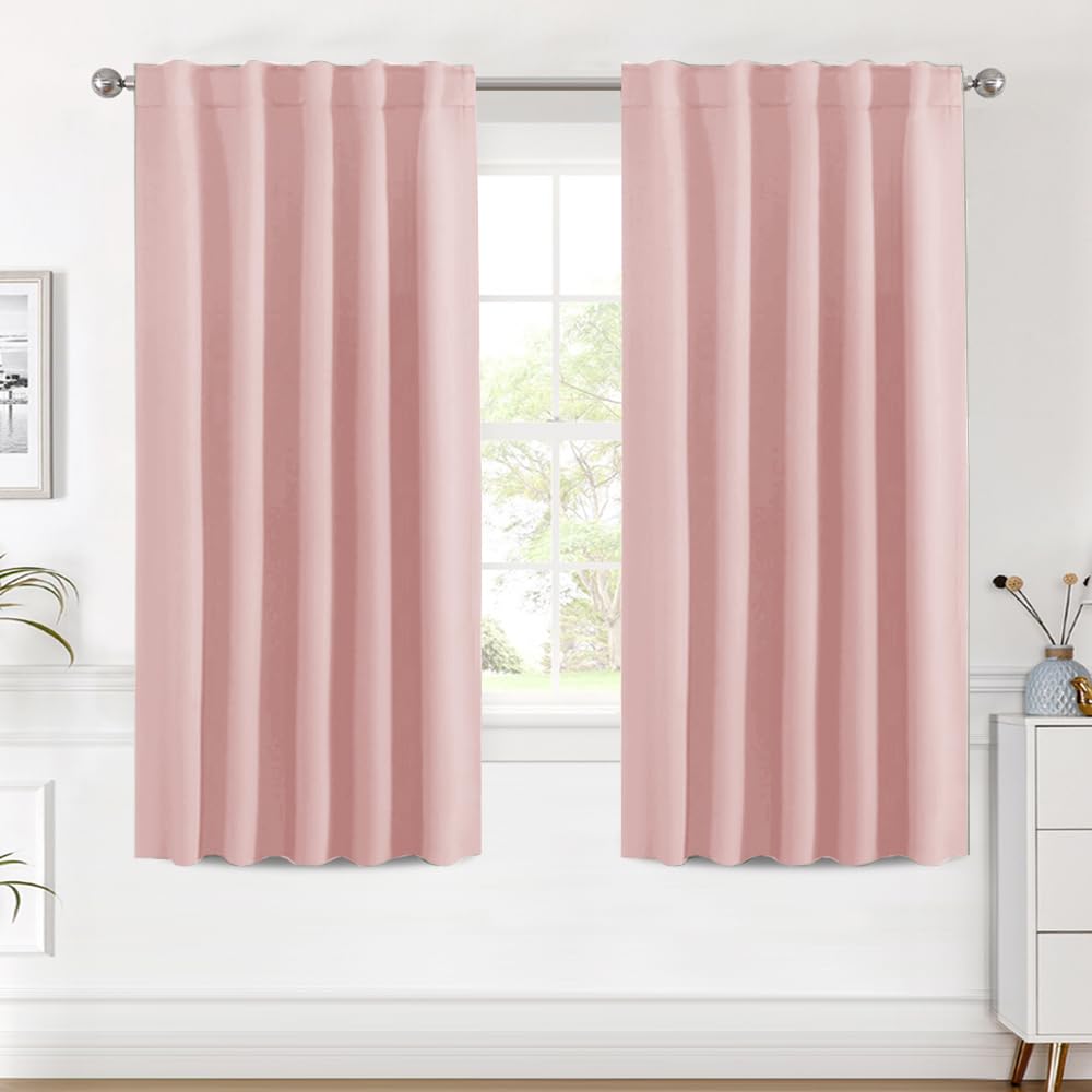 H.VERSAILTEX Blackout Curtains Thermal Insulated Window Treatment Panels Room Darkening Blackout Drapes for Living Room Back Tab/Rod Pocket Bedroom Draperies, 52 x 84 Inch, Light Sage, 2 Panels