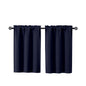 Gwine Black Tier Curtains 24 Inch Long 2 Panels for Kitchen