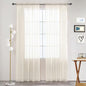 SpaceDresser Sheer Voile Curtains for Living Room 84 Inch Long 2 Panels