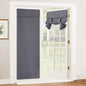 RYB HOME Blackout French Door Curtain, No Drill, W26 x L69, Black, 1 Panel