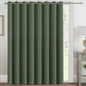 H.VERSAILTEX 100% Blackout Curtains for Bedroom Black Out Curtains 96 inch Thermal Insulated Long Blackout Curtains for Living Room, Energy Saving Curtains for Patio Door Grommet (1 Panel, Jet Black)
