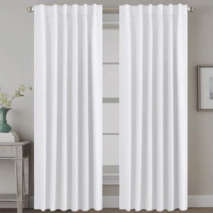 H.VERSAILTEX Blackout Curtains Thermal Insulated Window Treatment Panels Room Darkening Blackout Drapes for Living Room Back Tab/Rod Pocket Bedroom Draperies, 52 x 84 Inch, Light Sage, 2 Panels