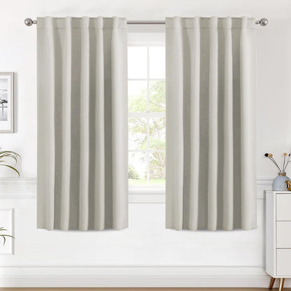 H.VERSAILTEX Blackout Curtains Thermal Insulated Window Treatment Panels Room Darkening Blackout Drapes for Living Room Back Tab/Rod Pocket Bedroom Draperies, 52 x 84 Inch, Light Sage, 2 Panels