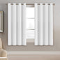 H.VERSAILTEX 100% Blackout Curtains for Bedroom Black Out Curtains 96 inch Thermal Insulated Long Blackout Curtains for Living Room, Energy Saving Curtains for Patio Door Grommet (1 Panel, Jet Black)
