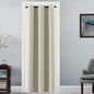 H.VERSAILTEX 100% Blackout Curtains for Bedroom Black Out Curtains 96 inch Thermal Insulated Long Blackout Curtains for Living Room, Energy Saving Curtains for Patio Door Grommet (1 Panel, Jet Black)