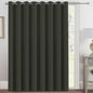 H.VERSAILTEX 100% Blackout Curtains for Bedroom Black Out Curtains 96 inch Thermal Insulated Long Blackout Curtains for Living Room, Energy Saving Curtains for Patio Door Grommet (1 Panel, Jet Black)