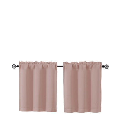 Gwine Black Tier Curtains 24 Inch Long 2 Panels for Kitchen