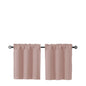 Gwine Black Tier Curtains 24 Inch Long 2 Panels for Kitchen