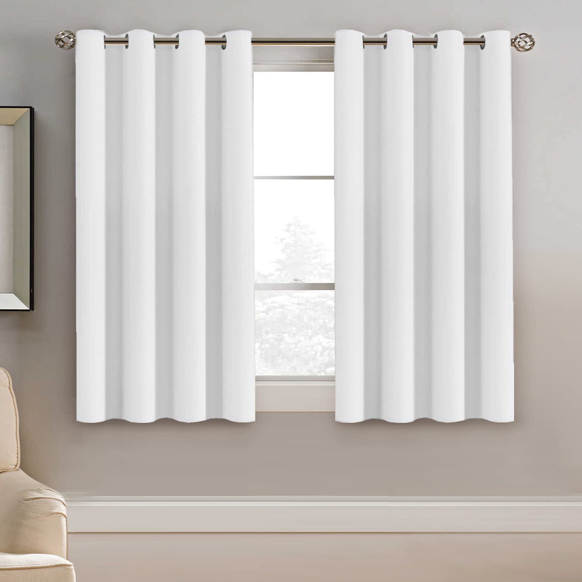 H.VERSAILTEX 100% Blackout Curtains for Bedroom Black Out Curtains 96 inch Thermal Insulated Long Blackout Curtains for Living Room, Energy Saving Curtains for Patio Door Grommet (1 Panel, Jet Black)