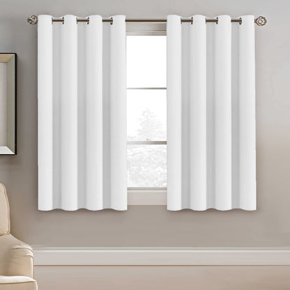 H.VERSAILTEX 100% Blackout Curtains for Bedroom Black Out Curtains 96 inch Thermal Insulated Long Blackout Curtains for Living Room, Energy Saving Curtains for Patio Door Grommet (1 Panel, Jet Black)