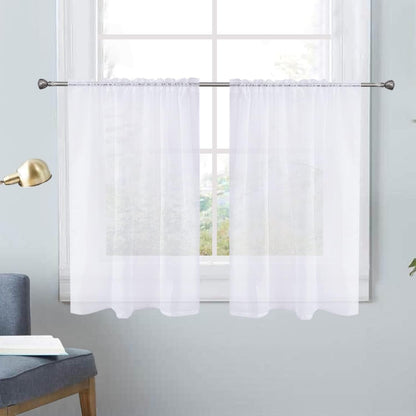 SpaceDresser Sheer Voile Curtains for Living Room 84 Inch Long 2 Panels