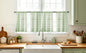 Taupe White Check Kitchen Tier Curtains for Basement Laundry 27x36 2pcs