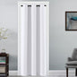 H.VERSAILTEX 100% Blackout Curtains for Bedroom Black Out Curtains 96 inch Thermal Insulated Long Blackout Curtains for Living Room, Energy Saving Curtains for Patio Door Grommet (1 Panel, Jet Black)