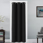 H.VERSAILTEX 100% Blackout Curtains for Bedroom Black Out Curtains 96 inch Thermal Insulated Long Blackout Curtains for Living Room, Energy Saving Curtains for Patio Door Grommet (1 Panel, Jet Black)