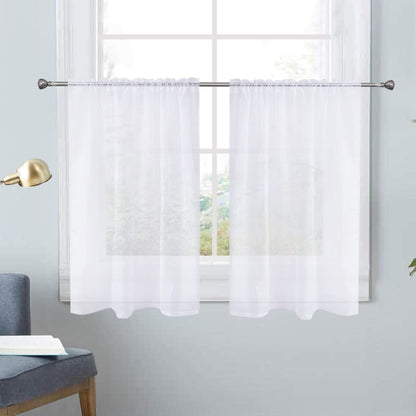 SpaceDresser Sheer Voile Curtains for Living Room 84 Inch Long 2 Panels