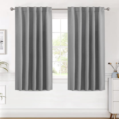 H.VERSAILTEX Blackout Curtains Thermal Insulated Window Treatment Panels Room Darkening Blackout Drapes for Living Room Back Tab/Rod Pocket Bedroom Draperies, 52 x 84 Inch, Light Sage, 2 Panels