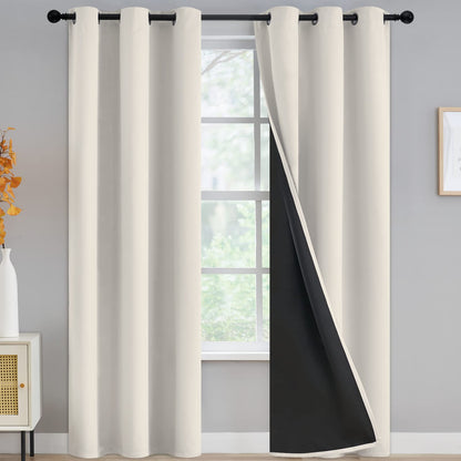 Yakamok Emerald Green Blackout Curtains 84 inches for Living Room, 52" Wide