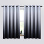SimpleHome Ombre Black to Grey White Curtains for Living Room 52Wx84L