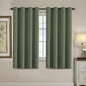 H.VERSAILTEX 100% Blackout Curtains for Bedroom Black Out Curtains 96 inch Thermal Insulated Long Blackout Curtains for Living Room, Energy Saving Curtains for Patio Door Grommet (1 Panel, Jet Black)
