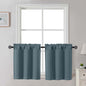 Gwine Black Tier Curtains 24 Inch Long 2 Panels for Kitchen