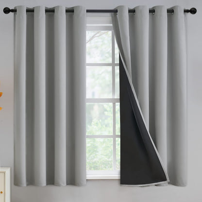 Yakamok Emerald Green Blackout Curtains 84 inches for Living Room, 52" Wide