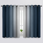 SimpleHome Ombre Black to Grey White Curtains for Living Room 52Wx84L
