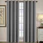 H.VERSAILTEX 100% Blackout Curtains for Bedroom Black Out Curtains 96 inch Thermal Insulated Long Blackout Curtains for Living Room, Energy Saving Curtains for Patio Door Grommet (1 Panel, Jet Black)