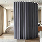 Room Divider Ceiling Mounted Curtains Track Sets Extra Wide Blackout Curtain Flexible Tracks for Bedroom Privacy Partition Separator, 1 Panel Black Drape and White Rail, W8.3 x H8ft