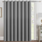 H.VERSAILTEX 100% Blackout Curtains for Bedroom Black Out Curtains 96 inch Thermal Insulated Long Blackout Curtains for Living Room, Energy Saving Curtains for Patio Door Grommet (1 Panel, Jet Black)