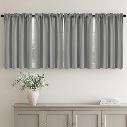 MIULEE Black Blackout Curtains 63 Inch Length for Bedroom Set of 4 Panels