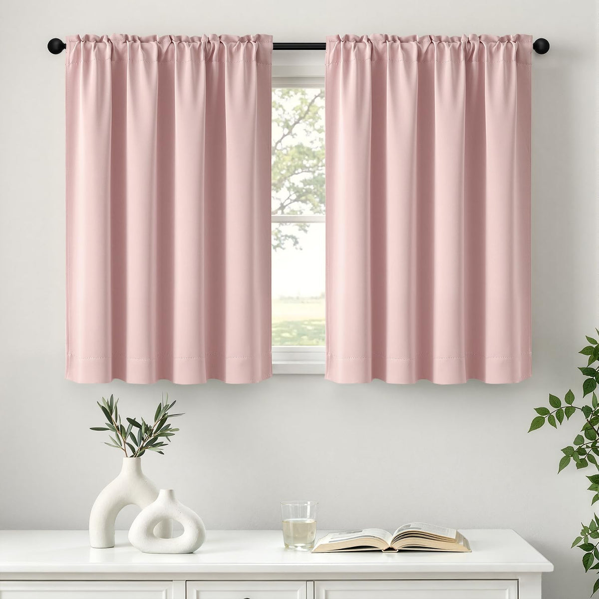 MIULEE Halloween Black Blackout Curtains for Bedroom Room 40"x63" 2 Panels