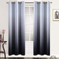 SimpleHome Ombre Black to Grey White Curtains for Living Room 52Wx84L