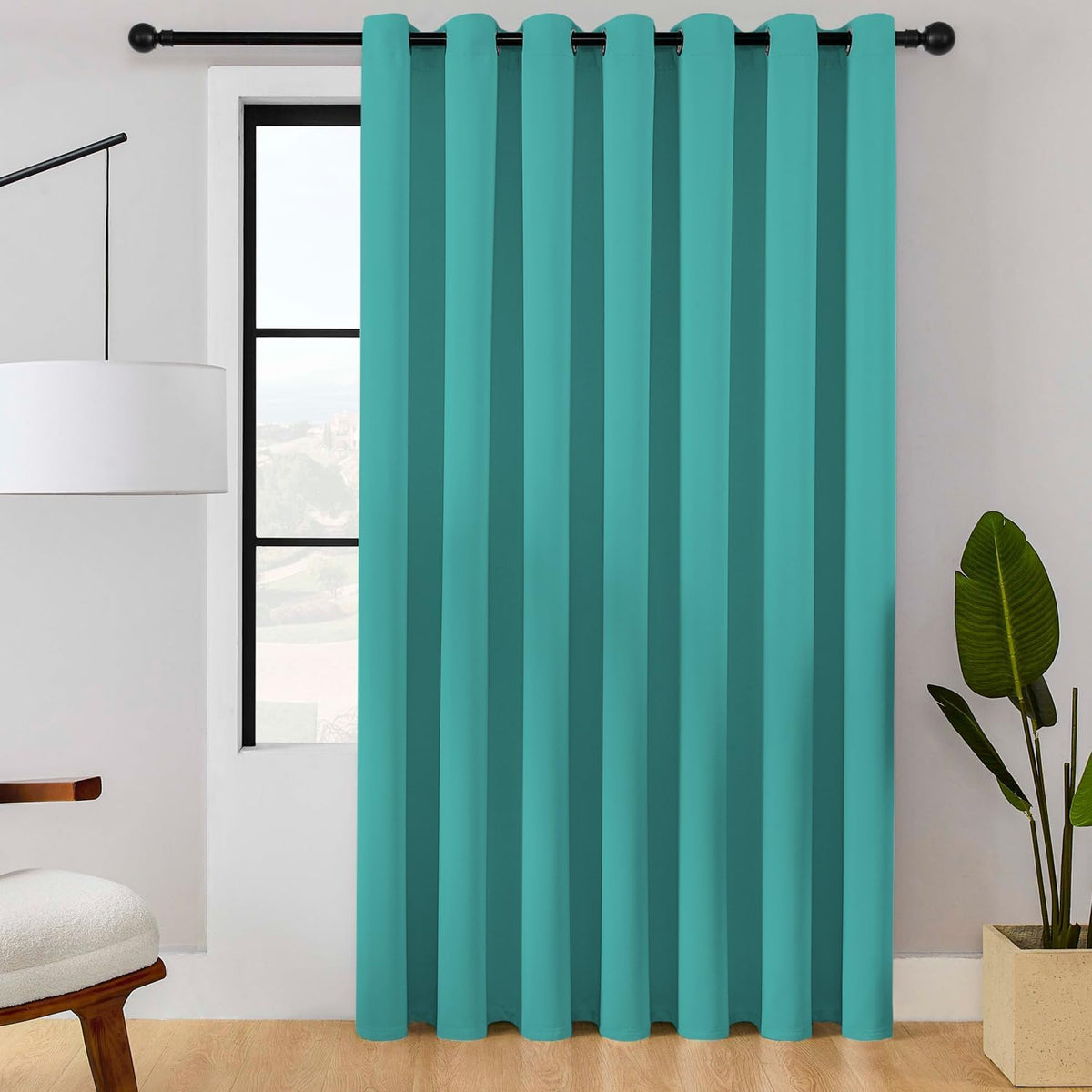 ChrisDowa Blackout Curtains Door Curtain for Doorway Privacy Closet Drapes