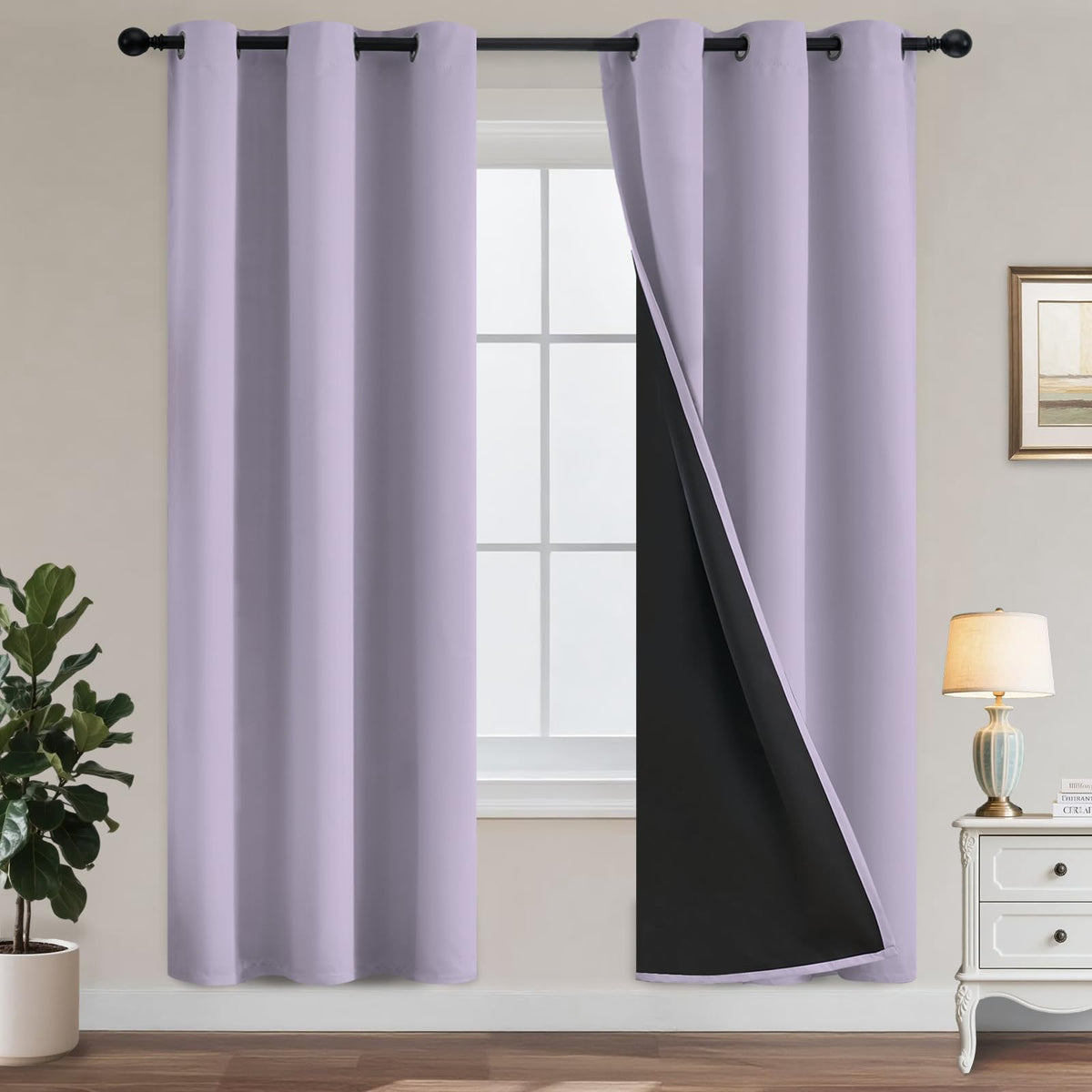 Yakamok Emerald Green Blackout Curtains 84 inches for Living Room, 52" Wide