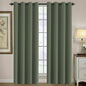 H.VERSAILTEX 100% Blackout Curtains for Bedroom Black Out Curtains 96 inch Thermal Insulated Long Blackout Curtains for Living Room, Energy Saving Curtains for Patio Door Grommet (1 Panel, Jet Black)