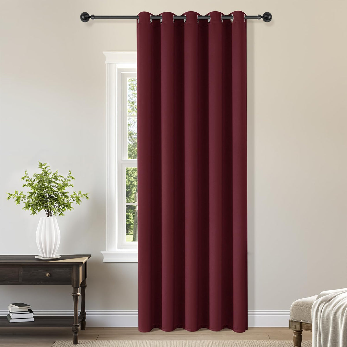 ChrisDowa Blackout Curtains Door Curtain for Doorway Privacy Closet Drapes