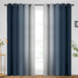 SimpleHome Ombre Black to Grey White Curtains for Living Room 52Wx84L