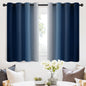 SimpleHome Ombre Black to Grey White Curtains for Living Room 52Wx84L