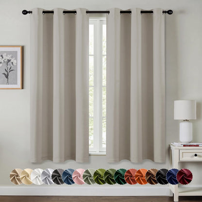 MIULEE Blackout Curtains for Bedroom 2 Panels 40 x 84 Inch Long Black