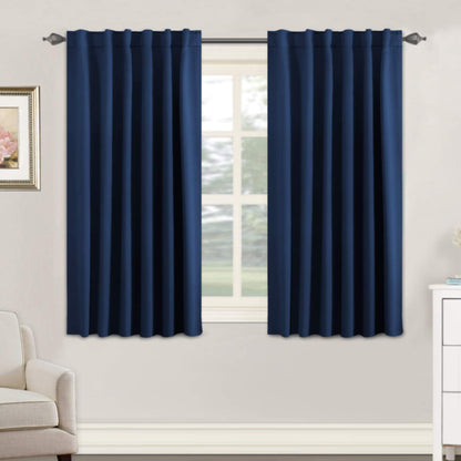 H.VERSAILTEX Blackout Curtains Thermal Insulated Window Treatment Panels Room Darkening Blackout Drapes for Living Room Back Tab/Rod Pocket Bedroom Draperies, 52 x 84 Inch, Light Sage, 2 Panels