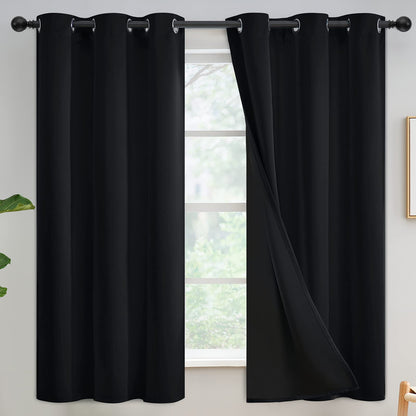 Yakamok Emerald Green Blackout Curtains 84 inches for Living Room, 52" Wide