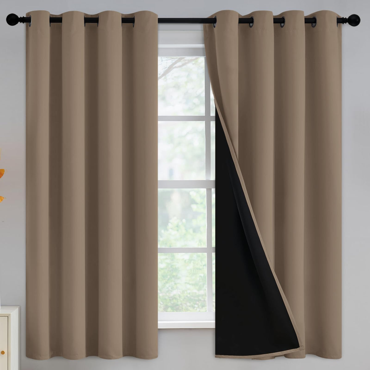 Yakamok Emerald Green Blackout Curtains 84 inches for Living Room, 52" Wide