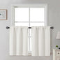 Gwine Black Tier Curtains 24 Inch Long 2 Panels for Kitchen