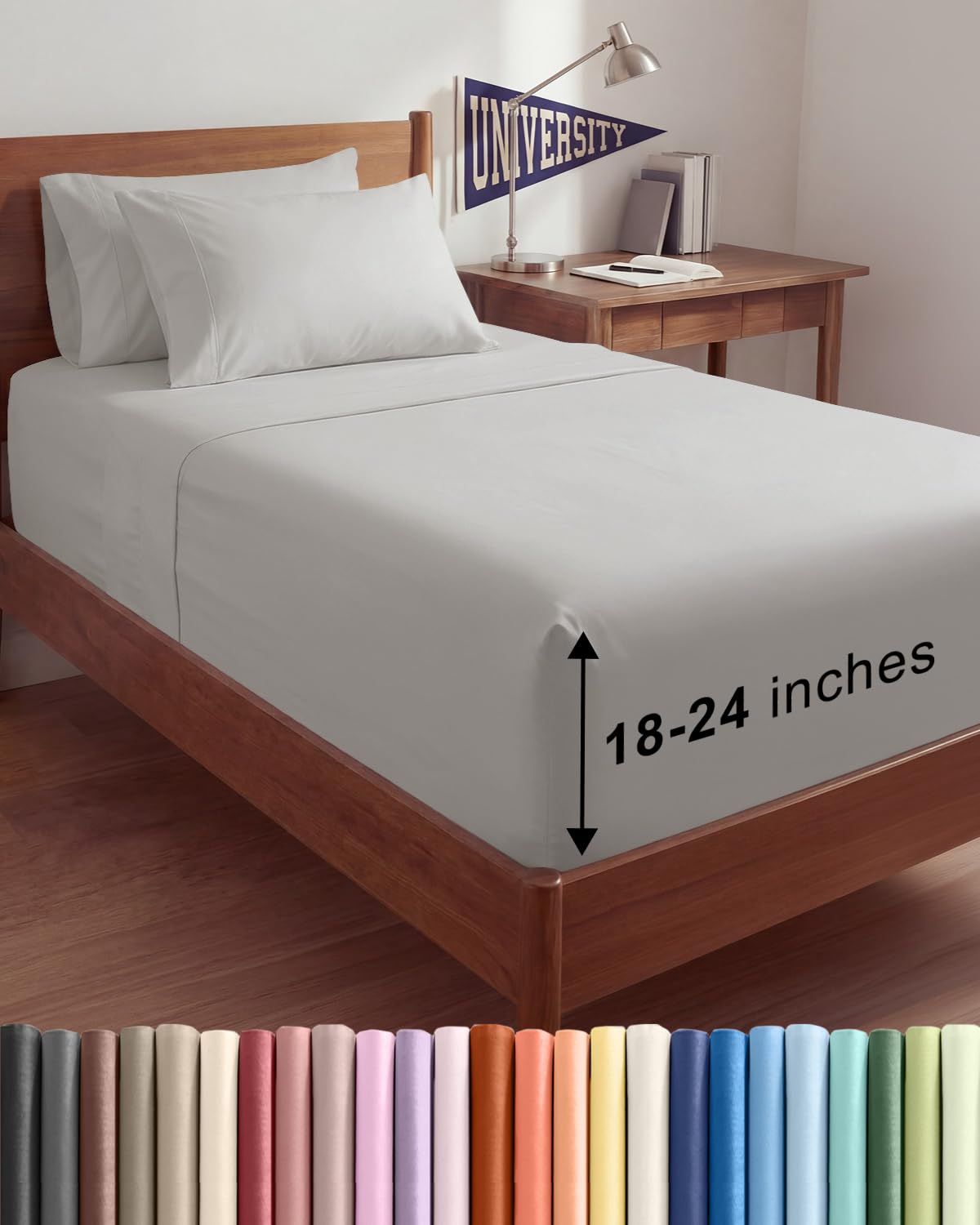 CGK Extra Deep King Sheet Set - 6pc Cooling Sheets - White