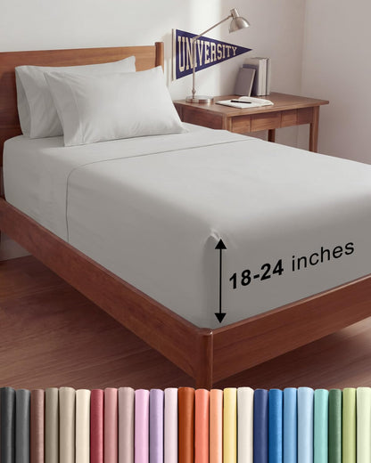 CGK Extra Deep King Sheet Set - 6pc Cooling Sheets - White