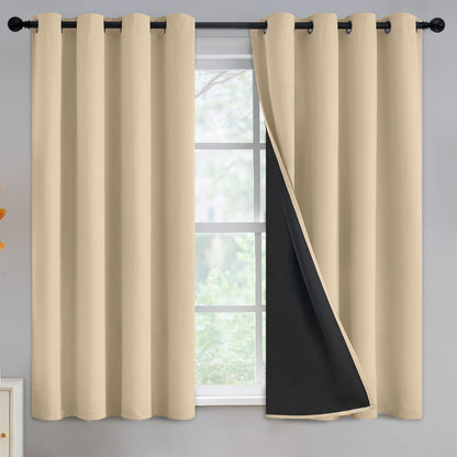 Yakamok Emerald Green Blackout Curtains 84 inches for Living Room, 52" Wide