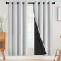 SimpleHome Cream 100% Blackout Curtains Room Darkening Living Room 84 Inch